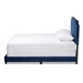 Baxton Studio Darcy Luxe and Glamour Navy Velvet Upholstered King Size Bed - Darcy-Navy-King