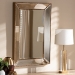 Baxton Studio Neva Modern and Contemporary Antique Gold Finished Rectangular Accent Wall Mirror - RXW-6177