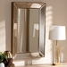 Baxton Studio Neva Modern and Contemporary Antique Gold Finished Rectangular Accent Wall Mirror - RXW-6177