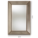 Baxton Studio Neva Modern and Contemporary Antique Gold Finished Rectangular Accent Wall Mirror - RXW-6177