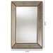Baxton Studio Neva Modern and Contemporary Antique Gold Finished Rectangular Accent Wall Mirror - RXW-6177