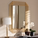 Baxton Studio Kalinda Art Deco Antique Gold Finished Rectangular Accent Wall Mirror - RXW-6233
