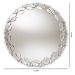 Baxton Studio Luiza Modern and Contemporary Silver Finished Round Petal Leaf Accent Wall Mirror - RXW-6175