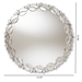 Baxton Studio Luiza Modern and Contemporary Silver Finished Round Petal Leaf Accent Wall Mirror - RXW-6175
