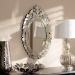 Baxton Studio Livia Classic and Traditional Silver Finished Venetian Style Accent Wall Mirror - RXW-6162-1