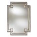 Baxton Studio Fiorella Modern and Contemporary Antique Silver Finished Studded Accent Wall Mirror