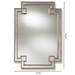Baxton Studio Fiorella Modern and Contemporary Antique Silver Finished Studded Accent Wall Mirror - RXW-8001
