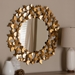Baxton Studio Soleil Modern and Contemporary Antique Gold Finished Butterfly Accent Wall Mirror - RXW-6159