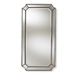 Baxton Studio Romina Art Deco Antique Silver Finished Accent Wall Mirror
