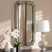 Baxton Studio Romina Art Deco Antique Silver Finished Accent Wall Mirror - RXW-8003