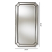 Baxton Studio Romina Art Deco Antique Silver Finished Accent Wall Mirror - RXW-8003