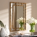 Baxton Studio Adra Modern and Contemporary Gold Finished Bamboo Accent Wall Mirror - RXW-8008