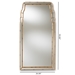 Baxton Studio Alice Modern and Contemporary Queen Anne Style Antique Gold Finished Accent Wall Mirror - RXW-8011