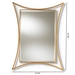 Baxton Studio Melia Modern and Contemporary Antique Gold Finished Rectangular Accent Wall Mirror - RXW-6231