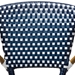 Baxton Studio Eliane Classic French Indoor and Outdoor Navy and White Bamboo Style Stackable Bistro Dining Chair Set of 2 - WA-4267-Navy/White-DC