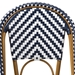 Baxton Studio Celie Classic French Indoor and Outdoor Blue and White Bamboo Style Stackable Bistro Dining Chair Set of 2 - WA-4307V-White/Blue-DC