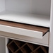 Baxton Studio Mattia Mid-Century Modern White and Walnut Finished Wood Wine Cabinet - SEWC16006WI-White/Columbia