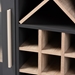 Baxton Studio Pietro Mid-Century Modern Dark Grey and Oak Finished Wine Cabinet - SEWC160071WI-Dark Grey/Hana Oak