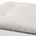 Baxton Studio Marielle Hollywood Regency Glamour Style Off White Fabric Upholstered Mirrored Ottoman Vanity Bench - RS2937