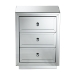 Baxton Studio Lina Modern and Contemporary Hollywood Regency Glamour Style Mirrored 3-Drawer End Table End Table - RXF-1787