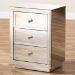 Baxton Studio Lina Modern and Contemporary Hollywood Regency Glamour Style Mirrored 3-Drawer End Table End Table - RXF-1787