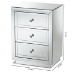 Baxton Studio Lina Modern and Contemporary Hollywood Regency Glamour Style Mirrored 3-Drawer End Table End Table - RXF-1787