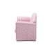 Baxton Studio Erica Modern and Contemporary Pink and White Heart Patterned Fabric Upholstered Kids 2-Seater Sofa - LD20832-Pink-SF