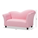 Baxton Studio Felice Modern and Contemporary Pink Faux Leather Kids 2-Seater Loveseat - LD2192-Pink-LS