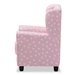 Baxton Studio Selina Modern and Contemporary Pink and White Heart Patterned Fabric Upholstered Kids Armchair - LD2116-Light Pink-CC