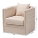 Baxton Studio Micah Modern and Contemporary Beige Fabric Upholstered Tufted Swivel Chair - TSF7718-Beige-CC
