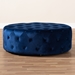 Baxton Studio Cardiff Transitional Royal Blue Velvet Fabric Upholstered Button Tufted Cocktail Ottoman - 501-Royal Blue-Otto