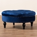 Baxton Studio Palfrey Transitional Blue Velvet Fabric Upholstered Button Tufted Cocktail Ottoman - 531-Royal Blue-Otto