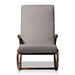 Baxton Studio Kaira Modern and Contemporary Gray Fabric Upholstered and Walnut-Finished Wood Rocking Chair - BBT5317-Grey