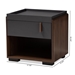 Baxton Studio Rikke Modern and Contemporary Two-Tone Gray and Walnut Finished Wood 1-Drawer Nightstand - BR3NT304-Columbia/Dark Grey-NS