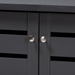Baxton Studio Adalwin Modern and Contemporary Dark Gray 2-Door Wooden Entryway Shoe Storage Cabinet - SC863522M-Dark Grey-Shoe Cabinet