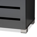 Baxton Studio Adalwin Modern and Contemporary Dark Gray 3-Door Wooden Entryway Shoe Storage Cabinet - SC863533M-Dark Grey-Shoe Cabinet