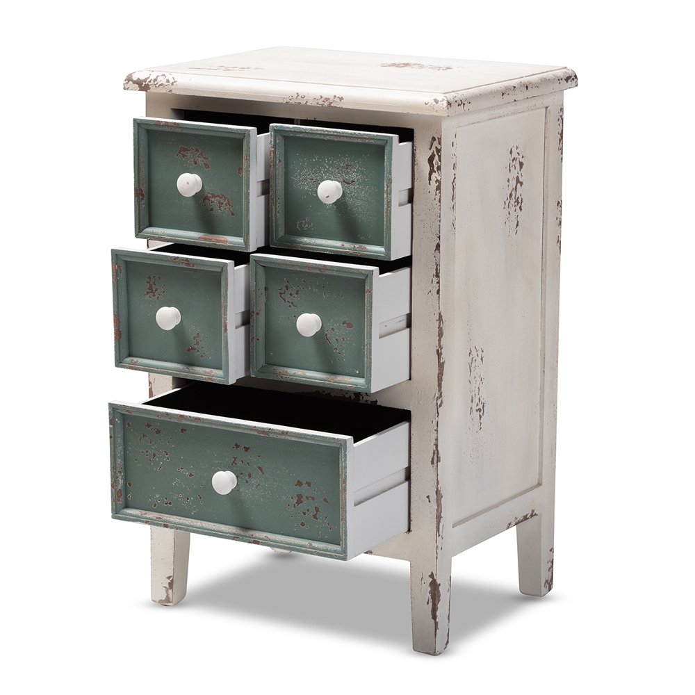 Vintage 5-Piece French Farmhouse Storage Cabinet Set