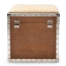 Baxton Studio Violetta Vintage Industrial Beige Fabric Upholstered Wood Storage Trunk Ottoman - DSG17A102-Beige-Ottoman