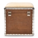 Baxton Studio Violetta Vintage Industrial Beige Fabric Upholstered Wood Storage Trunk Ottoman - DSG17A102-Beige-Trunk