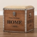 Baxton Studio Violetta Vintage Industrial Beige Fabric Upholstered Wood Storage Trunk Ottoman - DSG17A102-Beige-Ottoman
