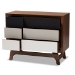 Baxton Studio Svante Mid-Century Modern Multicolor Finished Wood 6-Drawer Chest - WI1704-Walnut/White/Grey-6DW-Chest