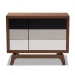 Baxton Studio Svante Mid-Century Modern Multicolor Finished Wood 6-Drawer Chest - WI1704-Walnut/White/Grey-6DW-Chest