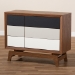Baxton Studio Svante Mid-Century Modern Multicolor Finished Wood 6-Drawer Chest - WI1704-Walnut/White/Grey-6DW-Chest