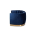 Baxton Studio Milena Glam Royal Blue Velvet Fabric Upholstered Gold-Finished Sofa - TSF5504A-Dark Royal Blue/Gold-SF