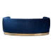 Baxton Studio Milena Glam Royal Blue Velvet Fabric Upholstered Gold-Finished Sofa - TSF5504A-Dark Royal Blue/Gold-SF