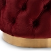 Baxton Studio Valeria Glam Burgundy Red Velvet Fabric Upholstered Gold-Finished Button Tufted Ottoman - TSFOT030-Burgundy/Gold-Otto