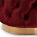 Baxton Studio Valeria Glam Burgundy Red Velvet Fabric Upholstered Gold-Finished Button Tufted Ottoman - TSFOT030-Burgundy/Gold-Otto