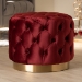 Baxton Studio Valeria Glam Burgundy Red Velvet Fabric Upholstered Gold-Finished Button Tufted Ottoman - TSFOT030-Burgundy/Gold-Otto