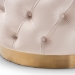 Baxton Studio Valeria Glam Light Beige Velvet Fabric Upholstered Gold-Finished Button Tufted Ottoman - TSFOT030-Light Beige/Gold-Otto