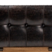 Baxton Studio Marelli Rustic Dark Brown Faux Leather Upholstered 2-Piece Wood Storage Trunk Ottoman Set - JY17A053-Dark Brown-2PC Trunk Set